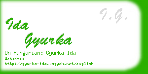 ida gyurka business card